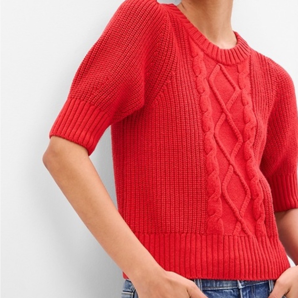 GAP Vibrant Red Women's Crew Neck Sweater - Picture 6 of 6